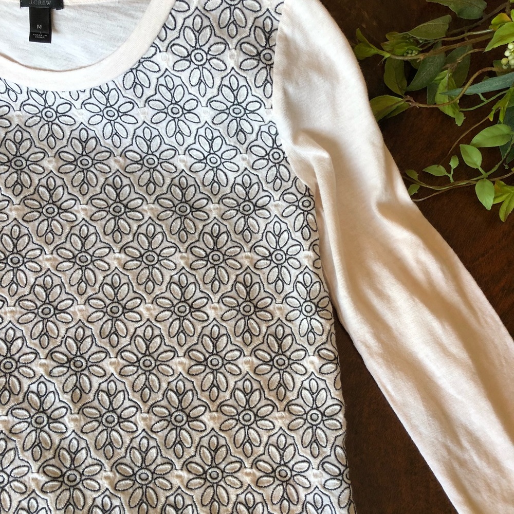 J.Crew Stitched Detailed Top